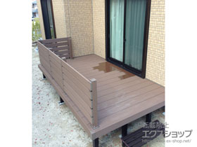 のウッドデッキ マージウッドデッキ＋ルーバーデッキフェンス 施工例