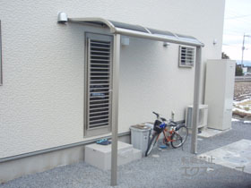 のテラス屋根 プレシオステラス R型 テラスタイプ 単体  積雪〜20cm対応 施工例