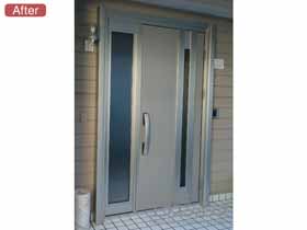 の玄関ドア ヴェナートRD S29 採風タイプ 片袖FIX断熱D4仕様 外観右吊元 ※スマートコントロールキー電池式(ポケットキー) 施工例