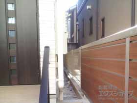 のフェンス・柵 ハイグリッドフェンスUF8型 フリーポールタイプ 施工例