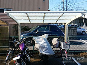 のサイクルポート・駐輪場 ネスカRミニ (ラウンドスタイル) 積雪〜20cm対応 施工例