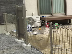 の門扉 ハイ千峰 片開き　柱使用 施工例