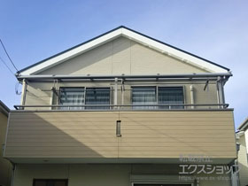 のバルコニー・ベランダ屋根 スピーネ R型 屋根タイプ 連棟 積雪〜20cm対応＋り下げ物干しAセット 2本入×1セット 施工例