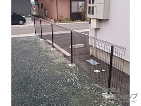 のフェンス・柵 イーネットフェンス1F型 自由柱タイプ 施工例