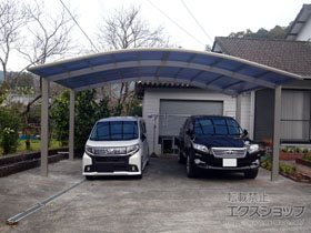 のカーポート レイナツインポートグランZ 積雪〜20cm対応＋屋根ふき材補強部品 施工例