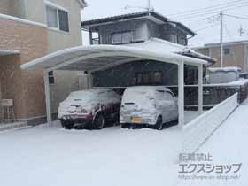のカーポート レイナツインポートグラン 積雪〜20cm対応 施工例