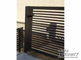 の門扉 プレスタ門扉 3型 太横桟 片開き 柱使用 施工例