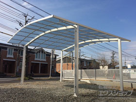 のカーポート ネスカR (ラウンドスタイル) ワイド 積雪〜20cm対応 施工例