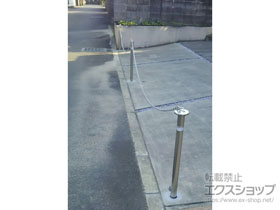 のカーゲート スペースガード 車止めポール R48型 固定式 施工例