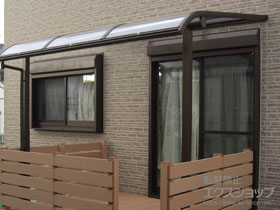 のテラス屋根 プレシオステラス R型 テラスタイプ 単体 積雪〜20cm対応 施工例