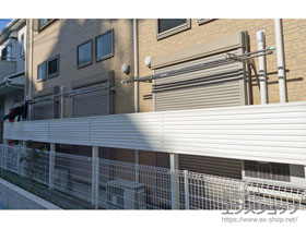 のフェンス・柵 ミエーネフェンス 自由柱施工＜2段支柱＞ 施工例