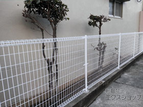 のフェンス・柵 メッシュフェンスM0 間仕切りタイプ メーター販売 施工例