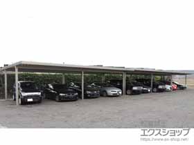 のカーポート テリオスポートIII 1500 4台用 横連棟 角柱6本仕様 積雪〜50cm対応 施工例