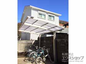 のカーポート レイナポートグラン　積雪〜20cm対応＋着脱式サポート 標準・ハイルーフ兼用 2本入り×1セット 施工例