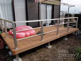 YKKAP�̃E�b�h�f�b�L ���E�b�h�f�b�L 200�{�V���v�����_���f�b�L�t�F���X2�^�����i�q2�{�^�C�v���{�Ɨ������E�b�h�X�e�b�v2�^�~1�� �{�H��