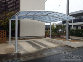のカーポート ネスカR (ラウンドスタイル) ワイド 積雪〜20cm対応 施工例