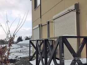 のガレージシャッター ガレージシャッタークワトロ 手動式 外部付タイプ 施工例