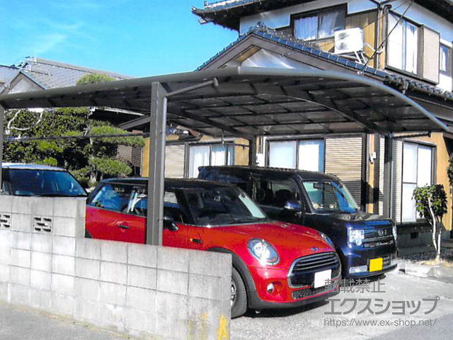 のカーポート ネスカR (ラウンドスタイル) ワイド 積雪〜20cm対応 施工例