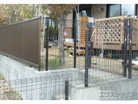 のフェンス・柵 イーネットフェンス1F型 自由柱タイプ 施工例