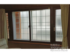 の二重窓（内窓） インプラス ダストバリア仕様 開き窓 外観左吊元+引違い窓 2枚建+開き窓 外観右吊元 施工例