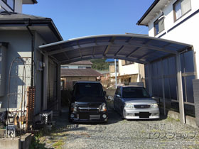 のカーポート レイナツインポートグラン　積雪〜20cm対応＋サイドパネル 施工例