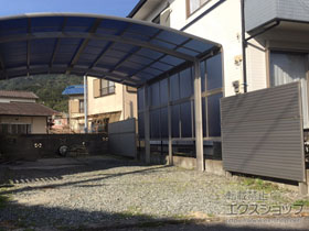 のフェンス・柵 ミエーネフェンス 自由柱施工＜2段支柱＞ 施工例