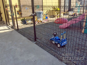 のフェンス・柵 メッシュフェンス G10 自由柱施工 施工例