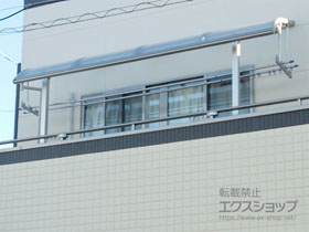 のバルコニー・ベランダ屋根 プレシオステラス R型 屋根タイプ 単体 積雪〜20cm対応＋吊り下げ式物干し 施工例