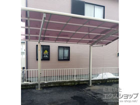 のカーポート レイナポートグラン　積雪〜20cm対応＋ 着脱式サポート 標準・ハイルーフ兼用 2本入り×1セット 施工例