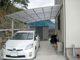 のカーポート レイナベーカポートグラン 延長　積雪〜20cm対応 施工例