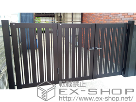 の門扉 和峰4型 3枚折りセット 門柱タイプ 施工例