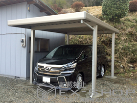 のカーポート ジーポートneo Aタイプ 角柱4本仕様 標準鼻隠し 積雪〜100cm対応 施工例