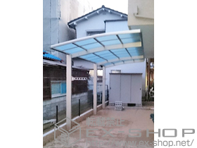 のカーポート レイナポートグラン 延長　積雪〜20cm対応+水平式物干し(カーポート柱用) 標準タイプ 2本入 施工例