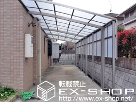 のカーポート ルーフポートシグマIII 縦連棟 積雪〜20cm対応+サイドパネル 施工例