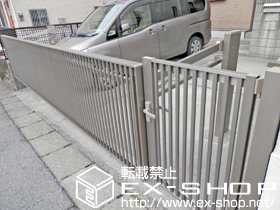 のカーゲート ワイドオーバードアS2型 手動式＋ワイドオーバードアS2型用開戸セット＋ロング接地ストッパー＋100ｍｍ（1本） 施工例