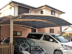 のカーポート カーブポートシグマIII ワイド 積雪〜20cm対応 施工例