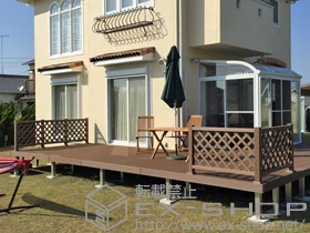 YKKAP�̃E�b�h�f�b�L ���E�b�h�f�b�L 200�{�Ɨ������E�b�h�X�e�b�v2�^�~2��{���E�b�h�f�b�L�t�F���X2�^�����`�X�i�q�� �{�H��