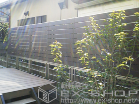 のフェンス・柵 ジオーナフェンス (上段)YS型/(下段)BP型  多段柱仕様（2段） 施工例