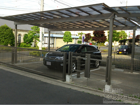 のカーポート アーキデュオ ワイド 3台用 積雪〜20cm対応 施工例