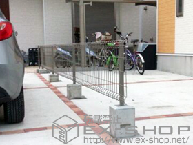 のフェンス・柵 ハイグリッドフェンスUF8型 フリーポールタイプ 施工例