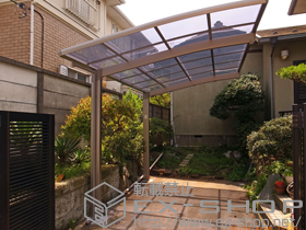 のカーポート カーブポートシグマIII 積雪〜20cm対応＋着脱式サポート ロング柱23用 1本入り 施工例