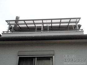 のバルコニー・ベランダ屋根 パワーアルファ F型 屋根タイプ 連棟 積雪〜30cm対応＋吊下げ物干し 施工例