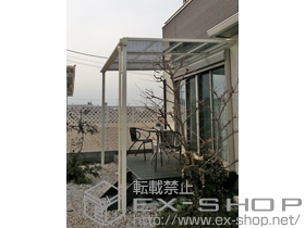 のテラス屋根 ライザーテラスII F型 テラスタイプ 単体 積雪〜20cm対応 施工例