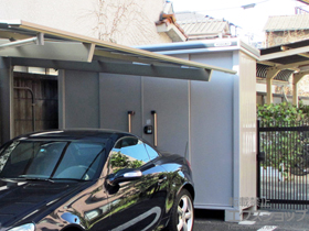 の物置・屋外倉庫 エルモ 一般型(LMD-2508 CB) 施工例