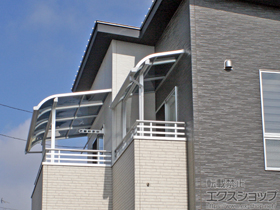 のバルコニー・ベランダ屋根 ライザーテラスII R型 屋根タイプ 単体 積雪〜20cm対応 施工例