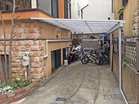 のテラス屋根 ライザーテラスII F型 テラスタイプ 連棟 積雪〜20cm対応 施工例