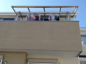 のバルコニー・ベランダ屋根 プレシオステラス F型 屋根タイプ 単体 積雪〜20cm対応 施工例