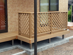 のウッドデッキ レストステージ 幕板納まり＋レストステージ用デッキフェンス 施工例