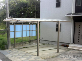 のカーポート カーブポートシグマIII ワイド 積雪〜20cm対応＋サイドパネル 施工例