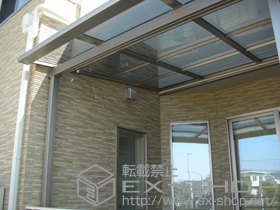 のテラス屋根 ライザーテラスII F型 テラスタイプ 単体 積雪〜20cm対応 施工例